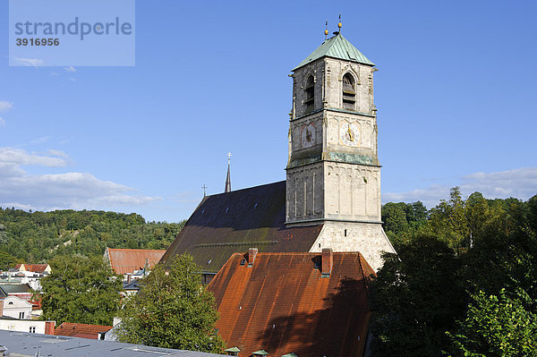 Pfarrkirche St. Jakob vom Burgberg  Wasserburg am Inn  Oberbayern  Bayern  Deutschland  Europa