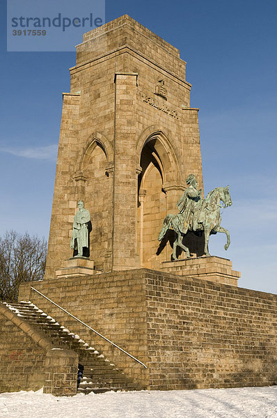 Kaiser-Wilhelm-Denkmal auf der Hohensyburg  Dortmund  Ruhrgebiet  Nordrhein-Westfalen  Deutschland  Europa