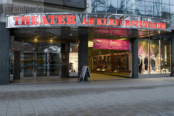 Theater am Kurfürstendamm  Berlin  Deutschland  Europa