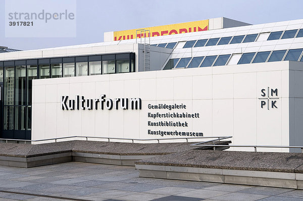 Kulturforum mit Kupferstichkabinett  Kunstbibliothek  Gemäldegalerie und Kunstgewerbemuseum  Berlin  Deutschland  Europa