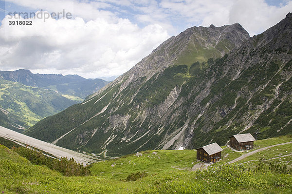 Bergpanorama auf 1979m Höhe  Brandnertal  Vorarlberg  Österreich  Europa