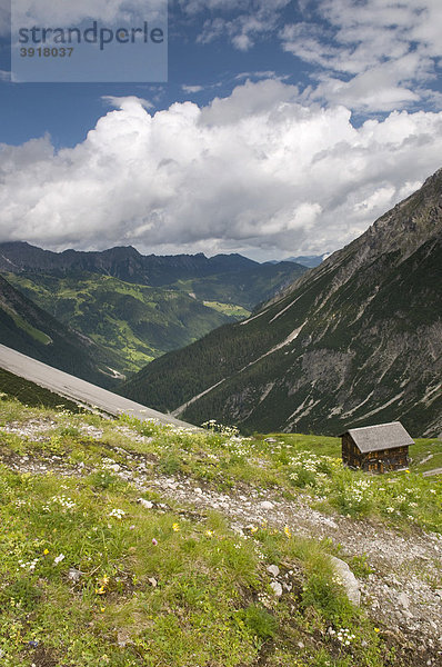 Bergpanorama auf 1979m Höhe  Brandnertal  Vorarlberg  Österreich  Europa