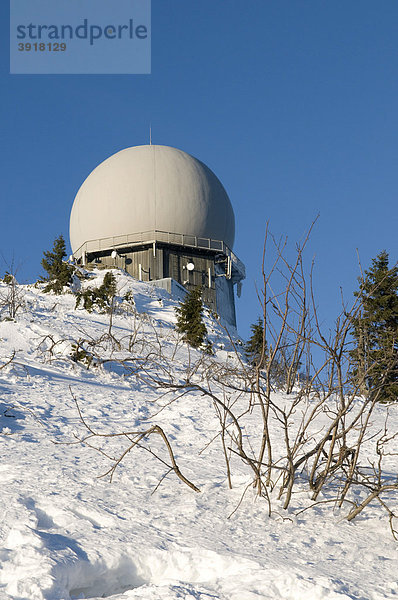 Radarturm am Großen Arber  Naturpark Bayerischer Wald  Bayern  Deutschland  Europa