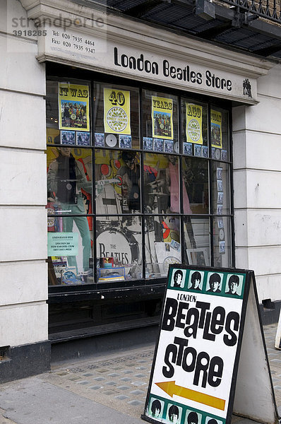 Beatles Store  London  England  Großbritannien  Europa