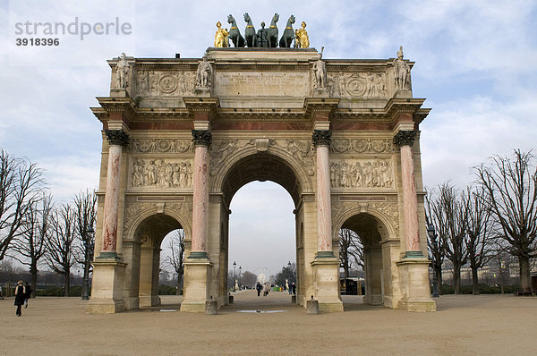 Arc de Triomphe du Carrousel  Paris  Frankreich  Europa