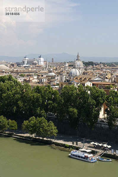 Ausblick von der Engelsburg  Rom  Italien  Europa