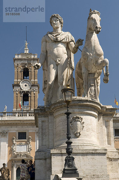 Dioskuren-Statuen am Kapitol  Rom  Italien  Europa