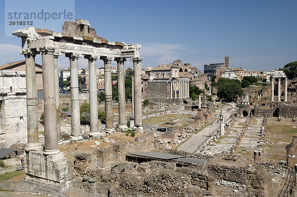 Saturntempel im Forum Romanum  Rom  Italien  Europa