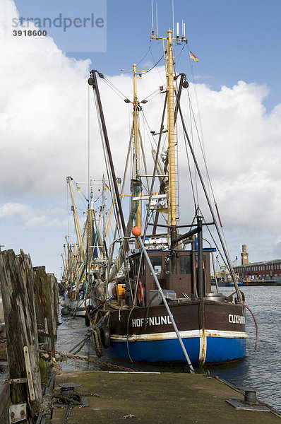Fischerboot im alten Fischereihafen  Nordseeheilbad Cuxhaven  Niedersachsen  Deutschland  Europa