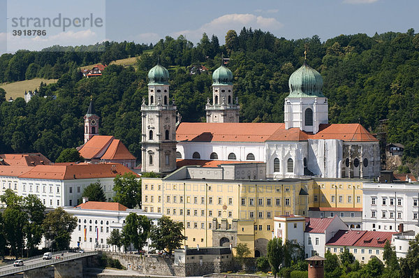 Dom St. Stephan  Alte und Neue Residenz  Passau  Bayerischer Wald  Bayern  Deutschland  Europa