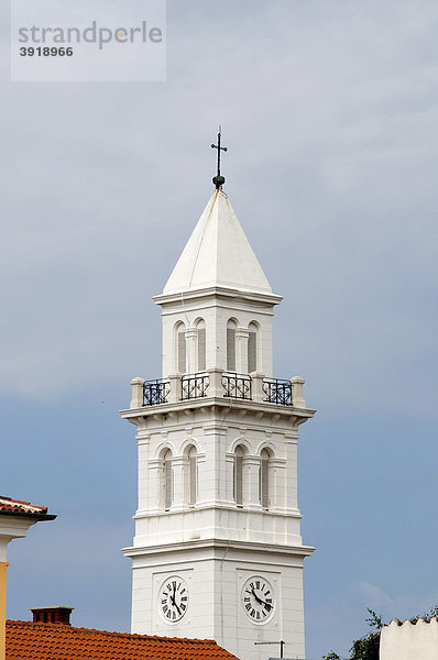 Glockenturm der Pfarrkirche  Novi Vinodolski  Kvarner Bucht  Kroatien  Europa