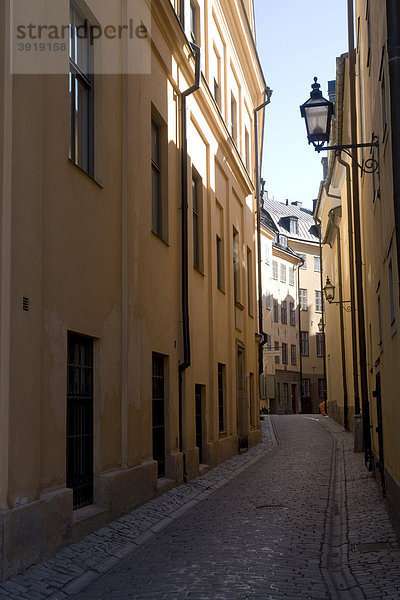 Altstadtgasse Gamla Stan  Stockholm  Schweden  Skandinavien  Europa