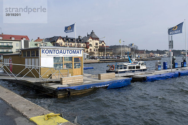 Hafen der Schäreninsel Vaxholm  Schweden  Skandinavien  Europa