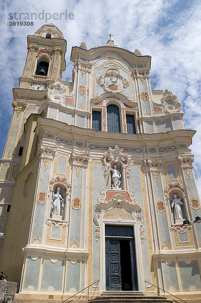 Barockkirche  Chiesa San Giovanni Battista  Cervo  Riviera  Ligurien  Italien  Europa