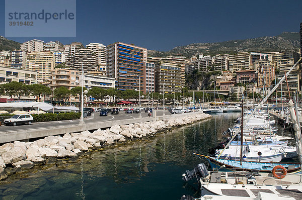 Hafen und Ortsansicht  Monte Carlo  Cote d'Azur  Monaco  Europa
