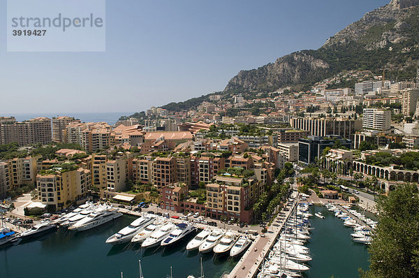 Hafen Port de Fontvieille  Monte Carlo  Cote d'Azur  Monaco  Europa