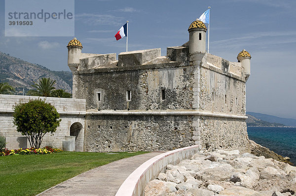Fetsung Bastion du Vieux Port  Museum Jean-Cocteau  Menton  Cote d'Azur  Provence  Frankreich  Europa