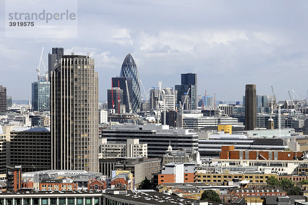 Zentrum mit Bankenviertel  London  England  Großbritannien  Europa