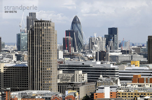 Zentrum mit Bankenviertel  London  England  Großbritannien  Europa