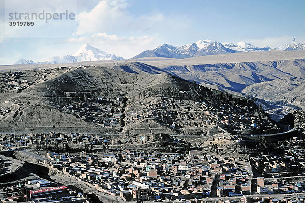 La Paz  3600-4000m hoch gelegen  Aufnahme 1987  Regierungssitz  Bolivien  Südamerika