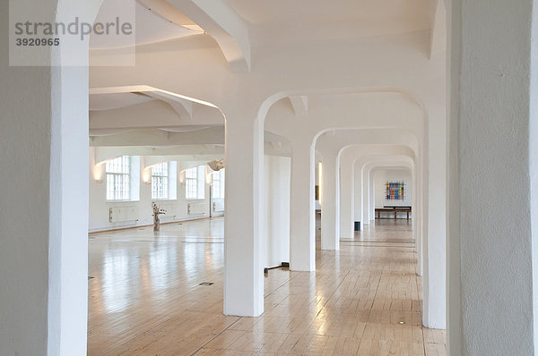 Großer Saal  ehemalige Fabrikationshalle  Deutsche Werkstätten Hellerau  historischer Betrieb  Dresden  Sachsen  Deutschland  Europa