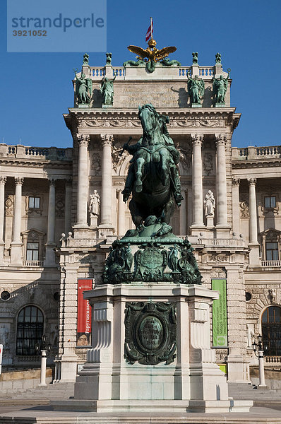 Neue Hofburg  Prinz-Eugen-Denkmal  Heldenplatz  Wien  Österreich  Europa