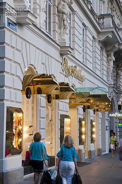 Einkaufsstraße Kärntner Straße  Wien  Österreich  Europa