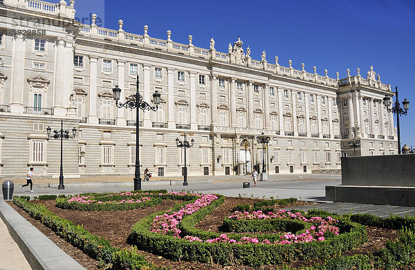 Fassade des Palacio Real  Königspalast  Madrid  Spanien  Iberische Halbinsel  Europa