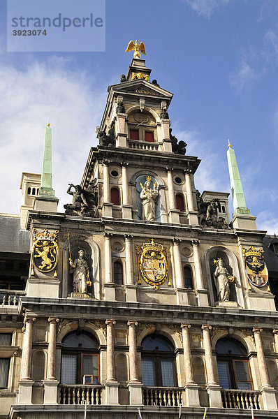 Fassade des Stadhuis  Rathaus  Antwerpen  Belgien  Europa