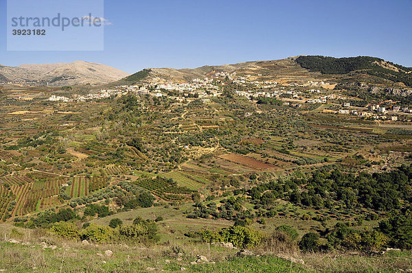 Drusische Ortschaft auf den Golan-Höhen  Israel  Naher Osten  Orient