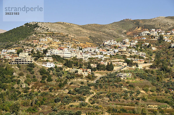 Drusische Ortschaft auf den Golan-Höhen  Israel  Naher Osten  Orient