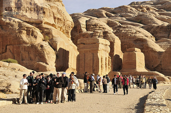 Eingang zur Nabatäerstadt Petra  UNESCO-Weltkulturerbe  bei Wadi Musa  Jordanien  Naher Osten  Orient