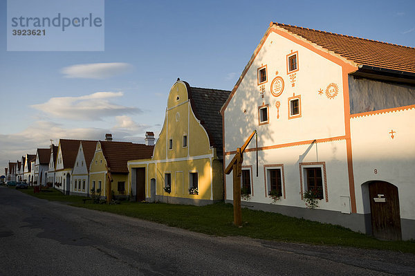 Historisches Dorf  Holasovice  UNESCO Weltkulturerbe  Südböhmen  Tschechische Republik  Europa
