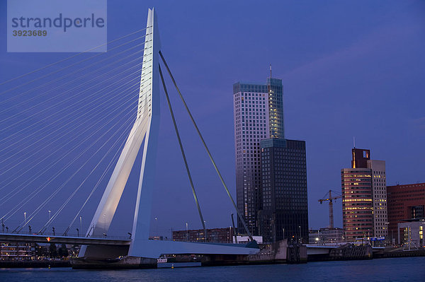 Erasmusbrug  Erasmusbrücke  Rotterdam  Südholland  Holland  Niederlande  Europa