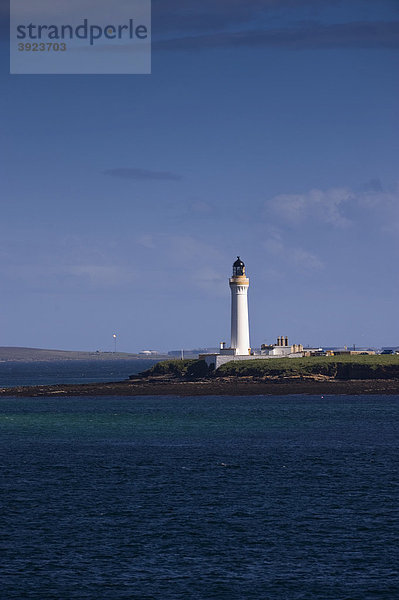 Leuchtturm  Orkney Inseln  Schottland  Großbritannien  Europa