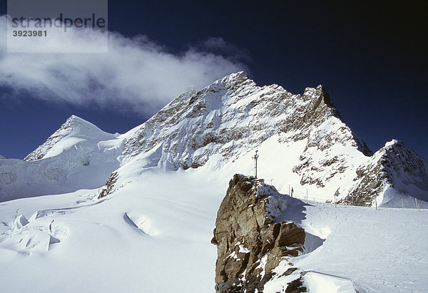 Jungfrau vom Jungfrauenjoch  Grindelwald  Berner Oberland  Schweiz  Europa