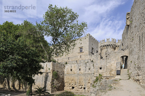 Innere Stadtmauer beim Antonius Tor  Rhodos Stadt  Rhodos  Griechenland  Europa