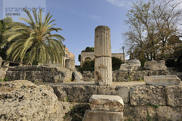 Reste des Aphrodite Tempels  Rhodos Stadt  Rhodos  Griechenland  Europa