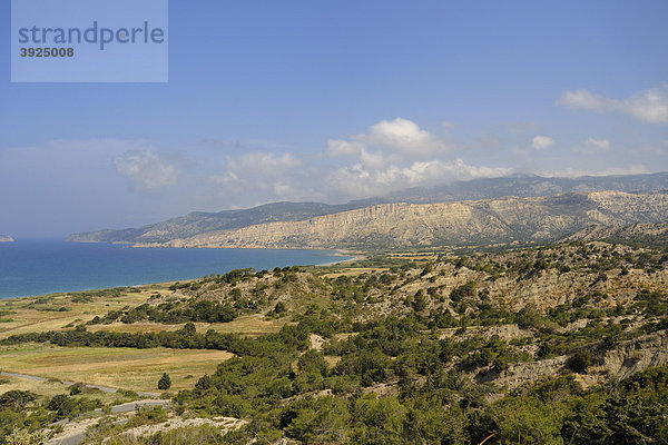 Blick über die Westküste  Rhodos  Griechenland  Europa