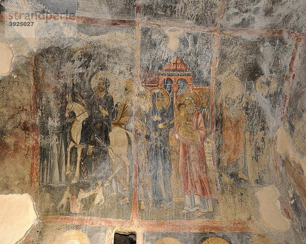 Fresken in der Kirche Agia GeÛrgios V·rdas  1290  Rhodos  Griechenland  Europa
