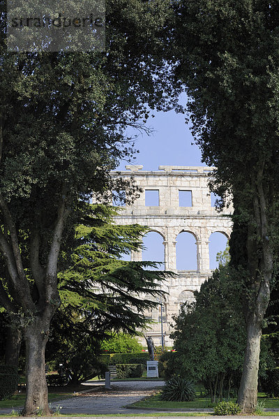 Römisches Amphitheater von Pula  Kroatien  Europa