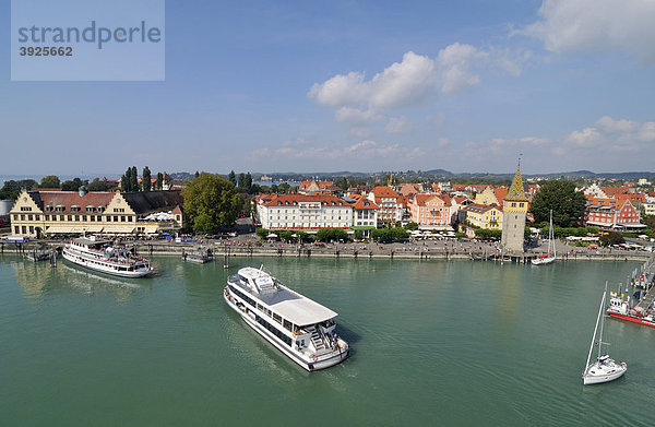 Hafen Lindau  Bodensee  Bayern  Deutschland  Europa