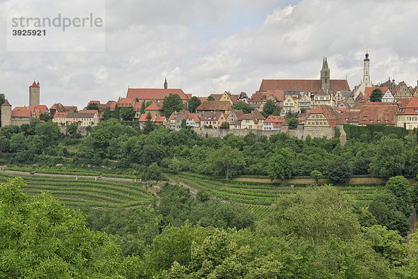 Rothenburg ob der Tauber  Stadtansicht  Detail  Bayern  Deutschland  Europa