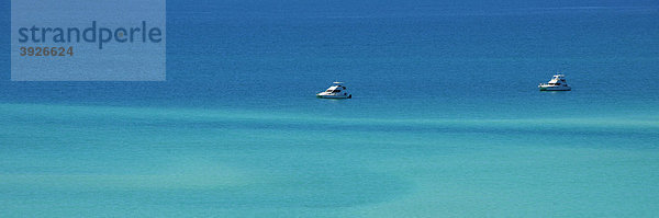 Panoramaaufnahme Meer vor Whitehaven Beach  Whitsunday Island  Whitsunday Islands National Park  Queensland  Australien
