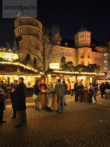 Weihnachtsmarkt Stuttgart  Altes Schloss  Baden-Württemberg  Deutschland  Europa