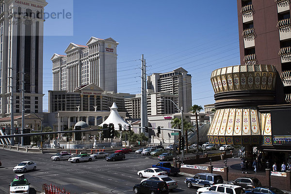 Das Hotel Caesars Palace in Las Vegas  Nevada  USA