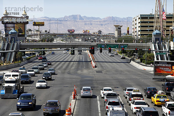 Blick auf den Las Vegas Boulevard  Las Vegas  Nevada  USA
