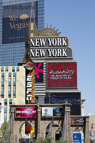 Das Hotel New York New York am Las Vegas Boulevard  Las Vegas  Nevada  USA