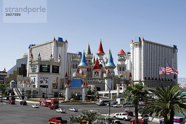 Das Hotel Excalibur am Las Vegas Boulevard  Nevada  USA