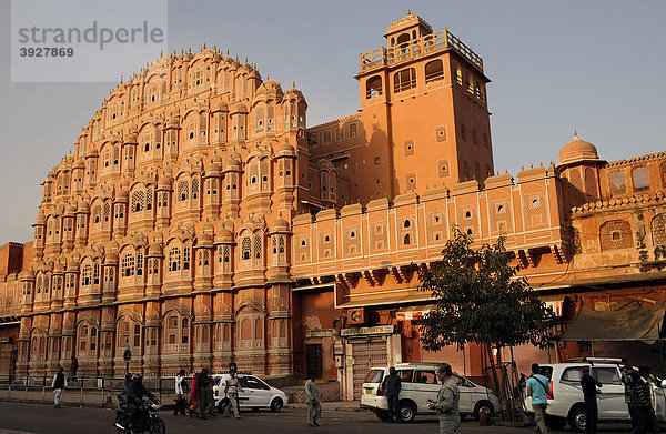 Hawa Mahal  Palast der Winde  Jaipur  Rajasthan  Nordindien  Indien  Südasien  Asien